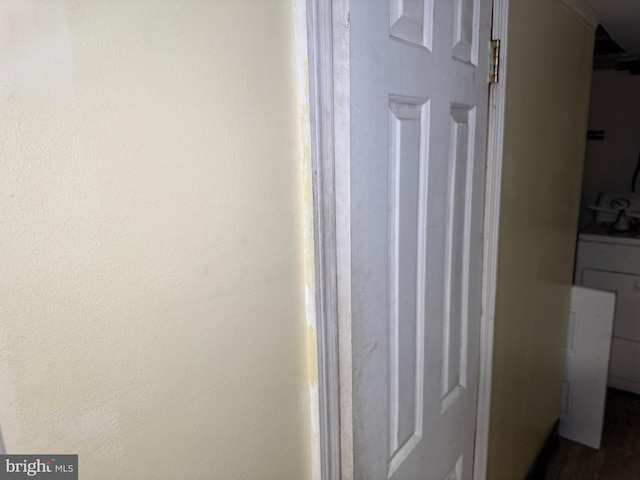 bathroom featuring washer / dryer