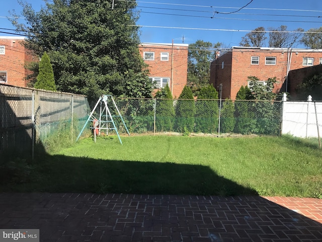 view of yard featuring a playground