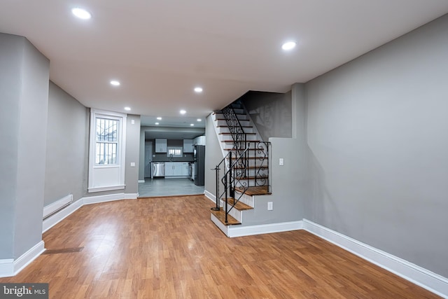 interior space featuring light hardwood / wood-style flooring