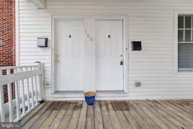 view of doorway to property