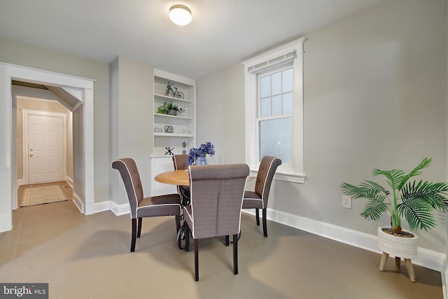 view of dining area