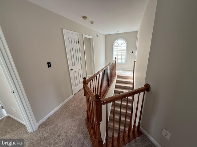 corridor with carpet floors