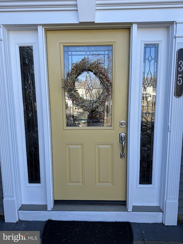 view of doorway to property