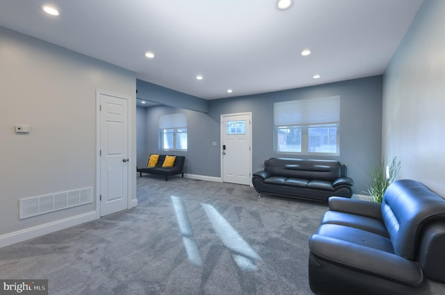 view of carpeted living room