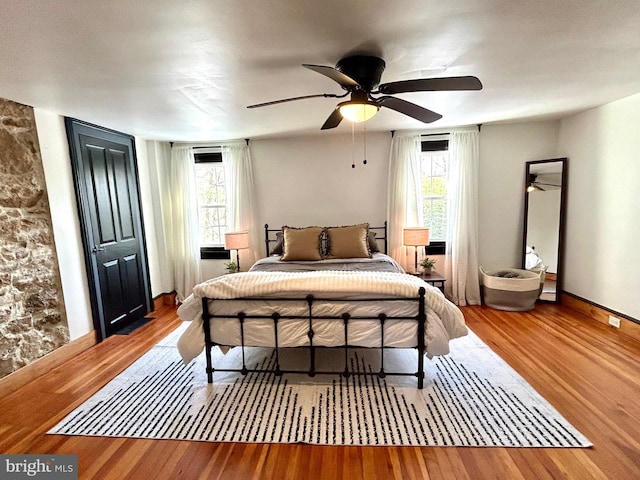 bedroom featuring light wood-type flooring