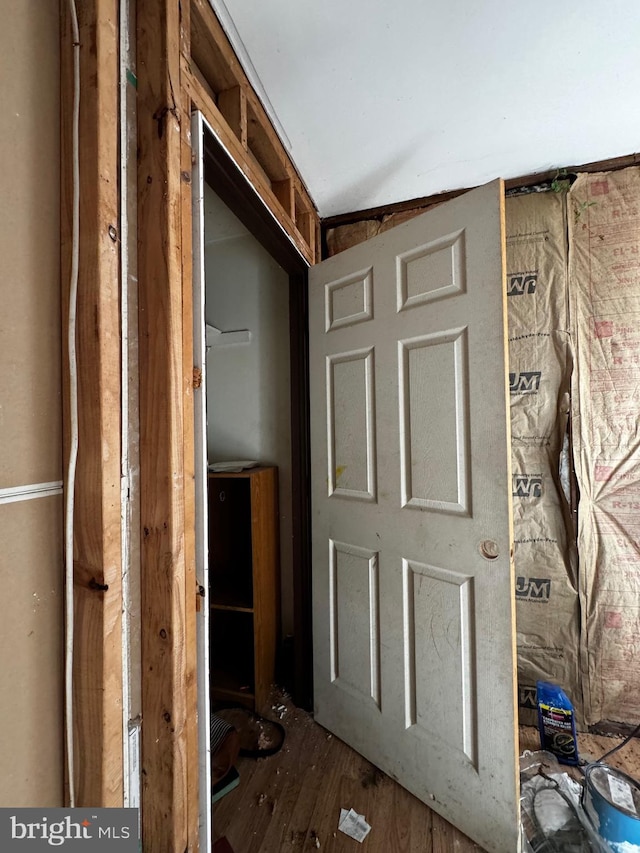 interior space with wood-type flooring