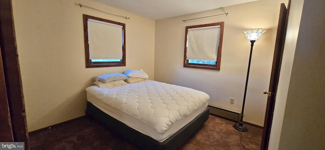 bedroom featuring baseboard heating