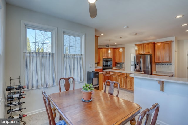 view of dining room