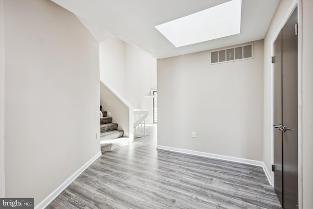 interior space featuring light hardwood / wood-style flooring