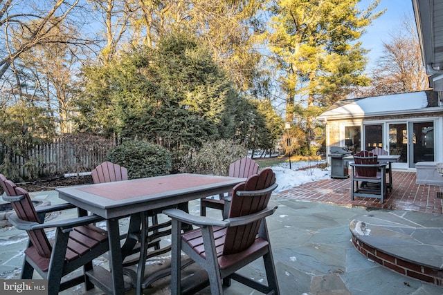 view of patio featuring area for grilling