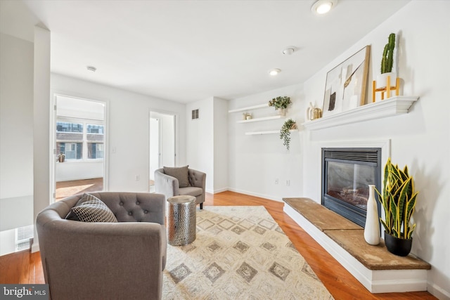 living room featuring hardwood / wood-style floors