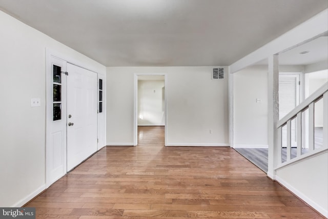 foyer featuring light wood-type flooring