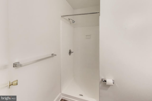 bathroom featuring walk in shower