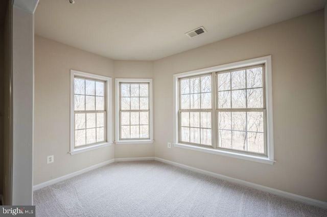 carpeted empty room with plenty of natural light