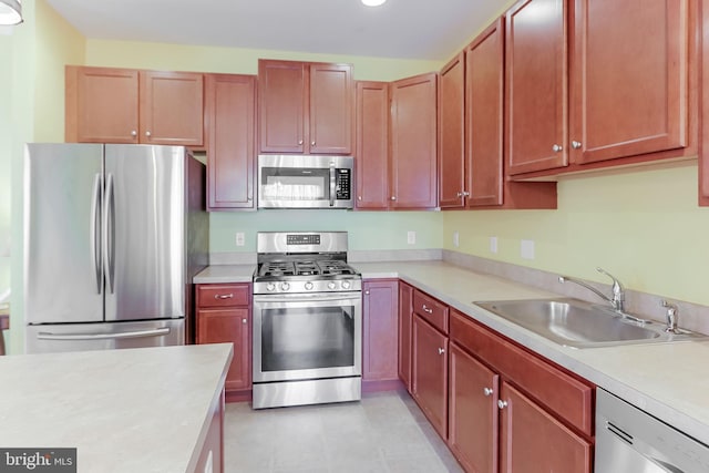 kitchen featuring sink and appliances with stainless steel finishes