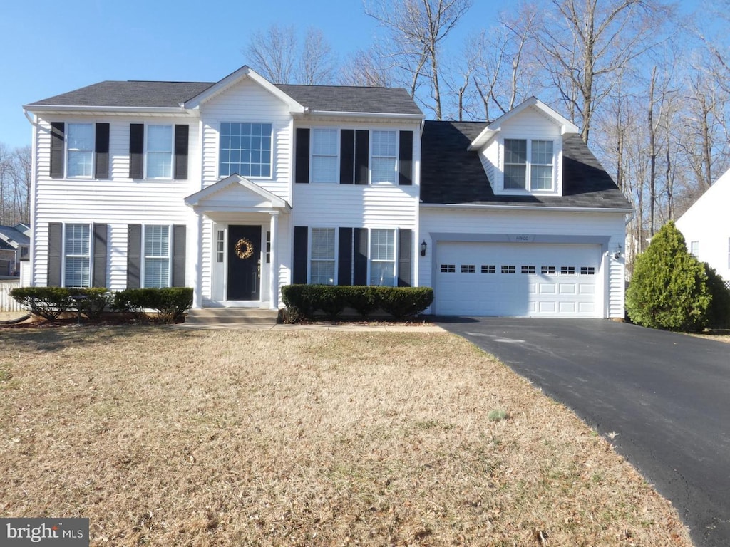 colonial house with a garage