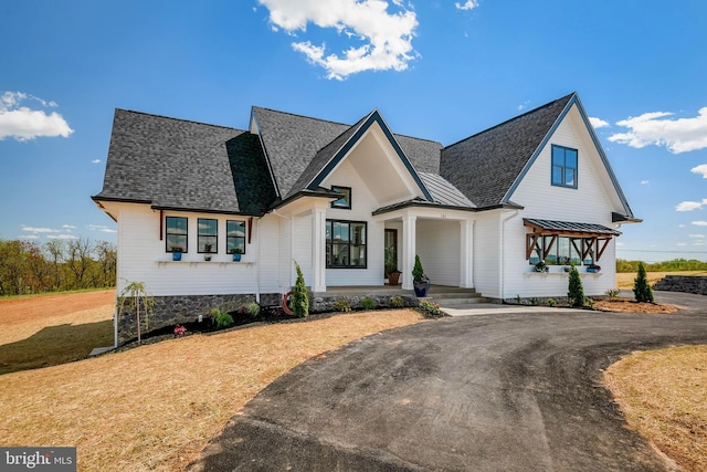 view of front of home with a porch