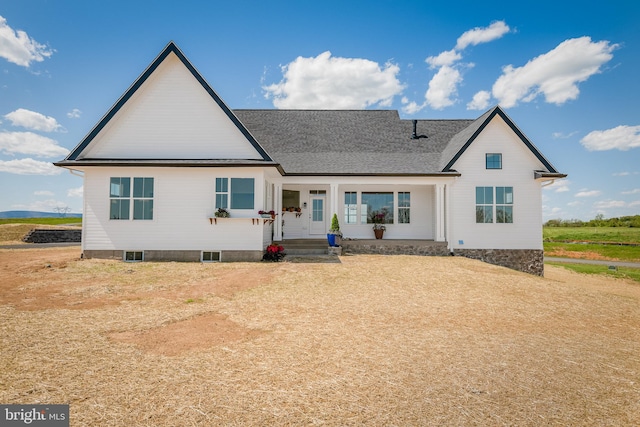 view of front of property with covered porch