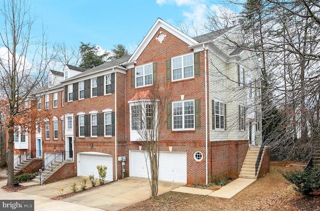 view of property featuring a garage