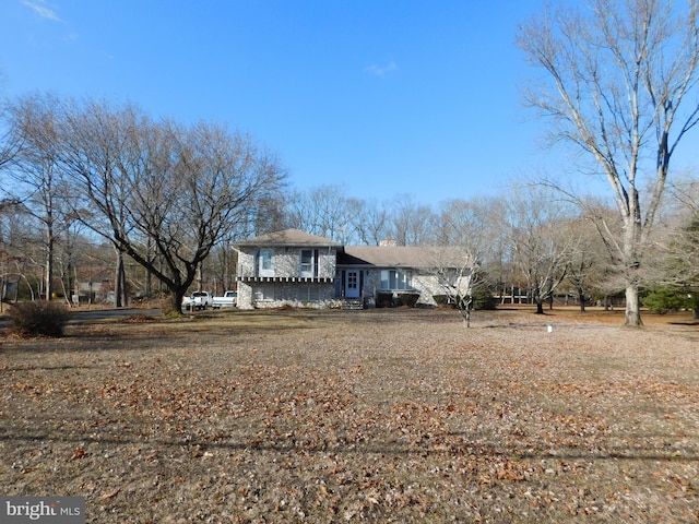 view of split level home