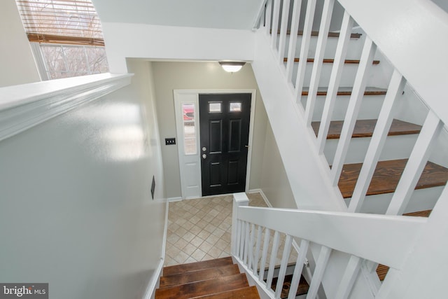 view of tiled entrance foyer