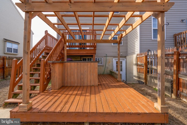 view of wooden terrace