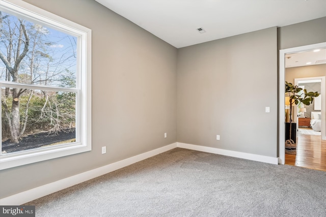 view of carpeted empty room