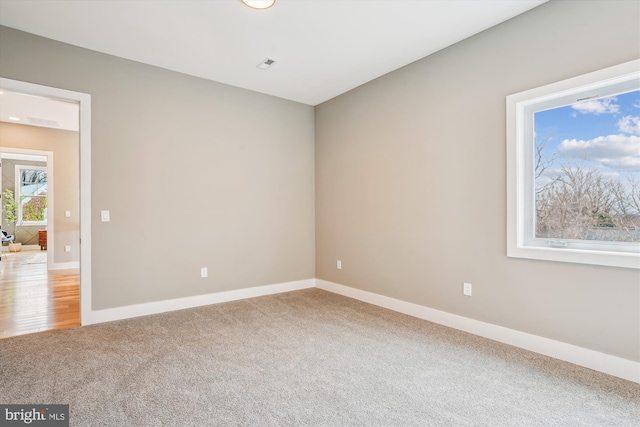 view of carpeted empty room