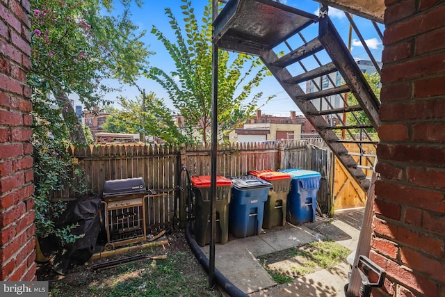 view of patio with grilling area