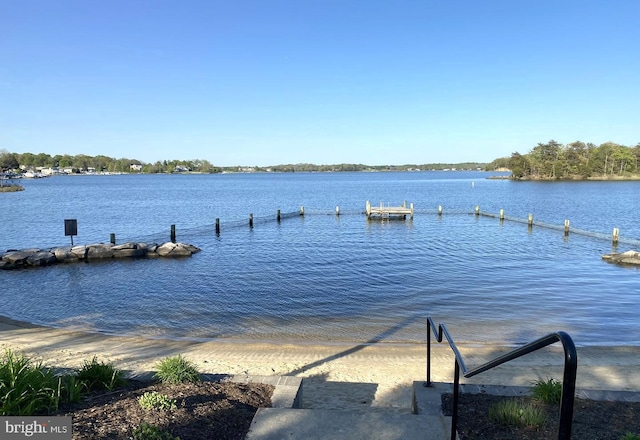 water view with a dock