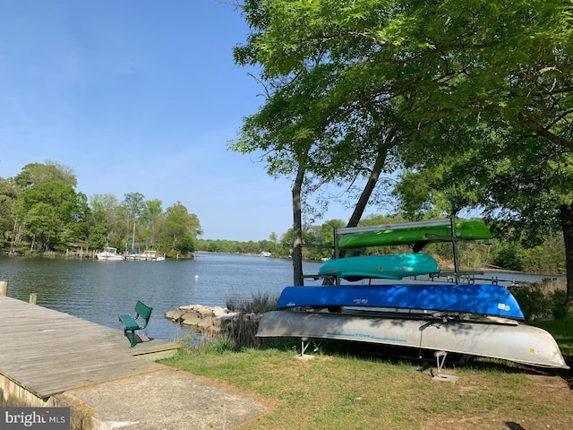 exterior space featuring a water view