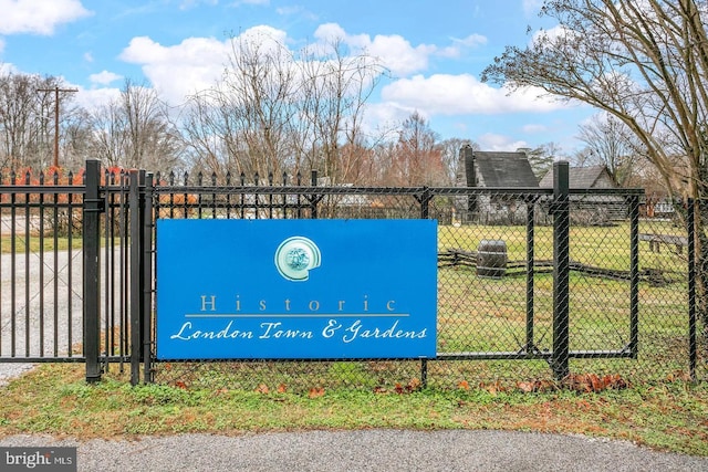 exterior space with a gate and fence