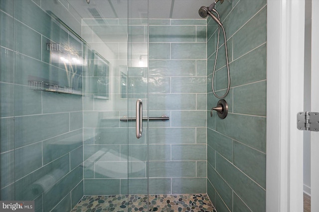 bathroom with an enclosed shower