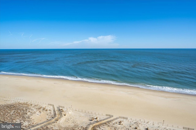 property view of water with a view of the beach