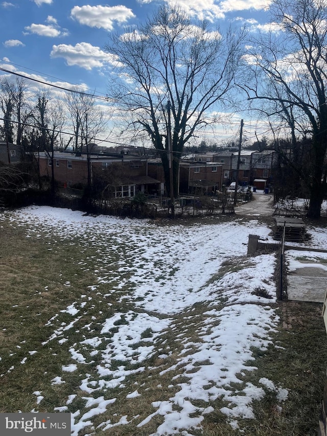 view of snowy yard