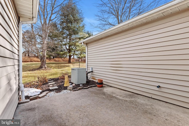 view of patio / terrace with central AC unit