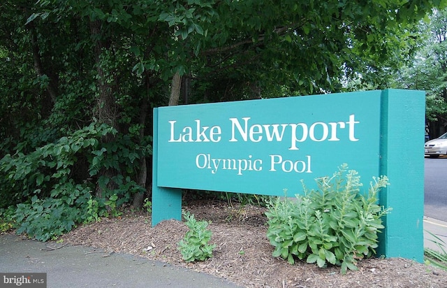 view of community sign