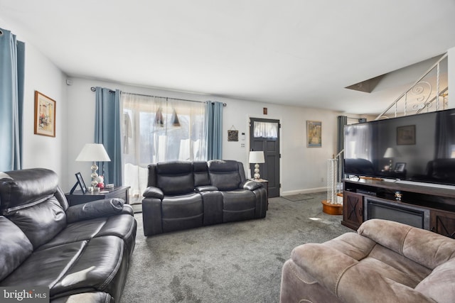 view of carpeted living room