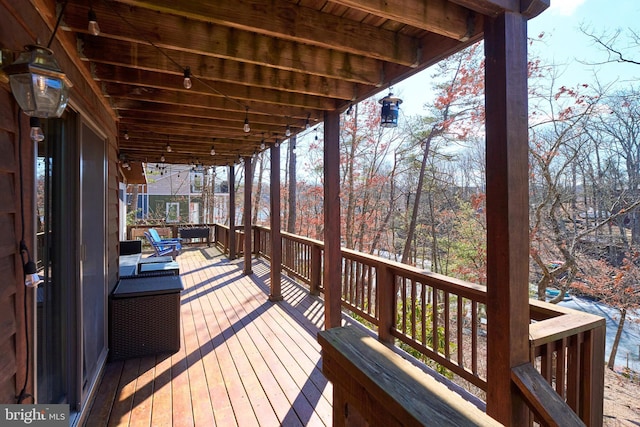 view of wooden terrace