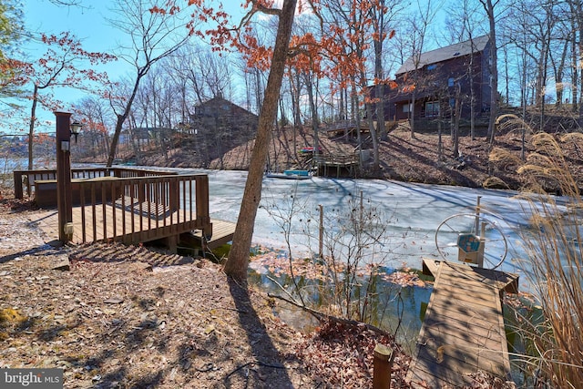 view of yard featuring a deck