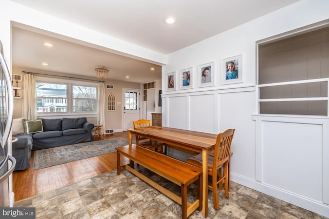 view of dining space