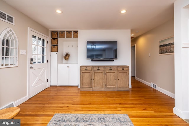 interior space with light wood-type flooring