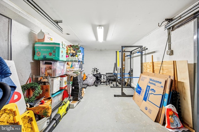 view of storage room