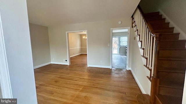 empty room featuring light hardwood / wood-style floors