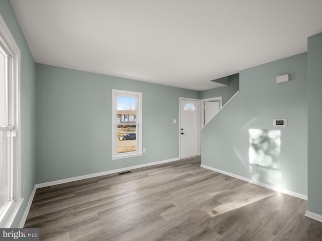 interior space with light wood-type flooring