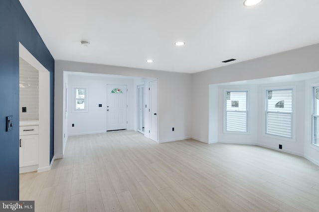 interior space featuring light hardwood / wood-style flooring