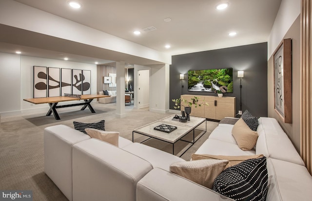 view of carpeted living room