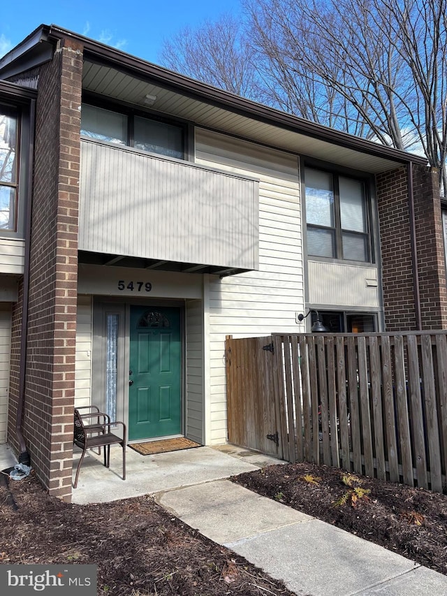 doorway to property with a balcony