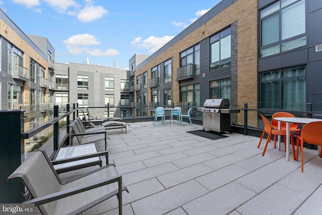 view of patio featuring area for grilling