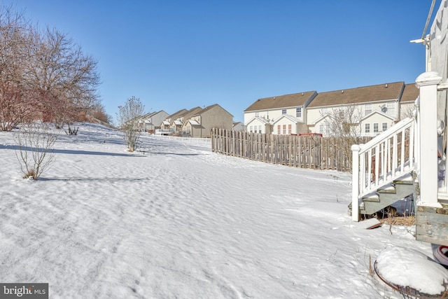 view of snowy yard